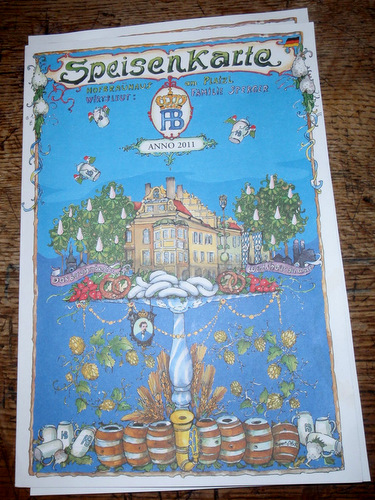 Hofbr&auml;uhaus menus.